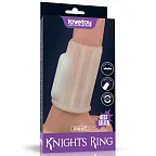 Насадка на пеніс із вібрацією LoveToy Ridge Knights Ring III, 10 см (білий)
