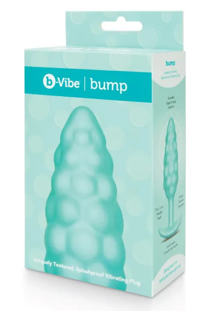 B-Vibe Bump Texture Plug - Korek analny, Mięta, 12 cm
