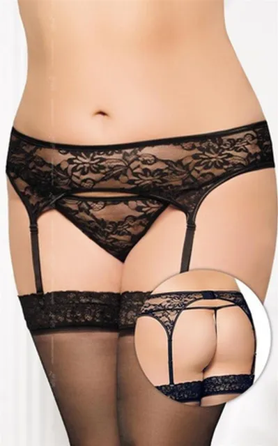 Пояс для чулок SoftLine Garterbelt 3316, XL (черный)