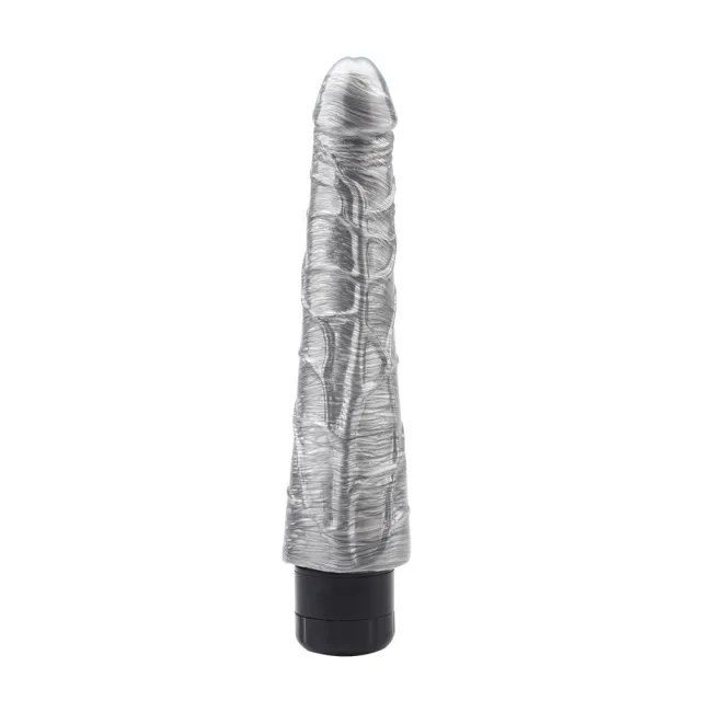 DarkMuscle Johnny Boner - Wibrator, Srebro, 23 cm