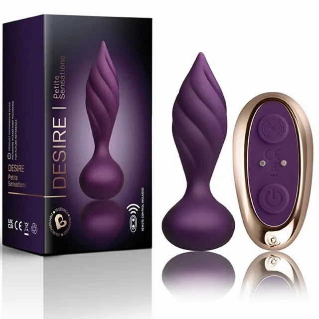 Анальная вибропробка Rocks Off Petite Sensations Desire, 7.5 см (фиолетовый)