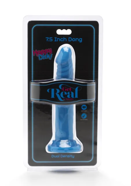 Фалоімітатор Get Real Happy Dicks Dong 7.5 In, 19 см (блакитний)