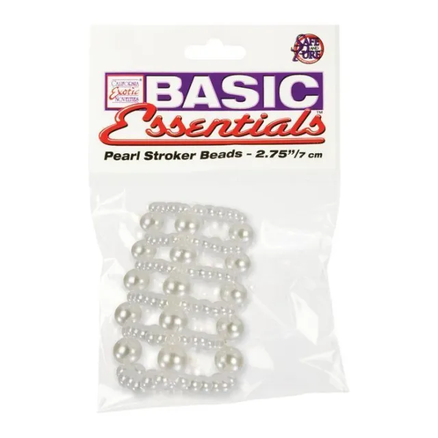 Насадка на пенис CalExotics Basic Essentials Pearl Stroker Beads, 7 см (белый)