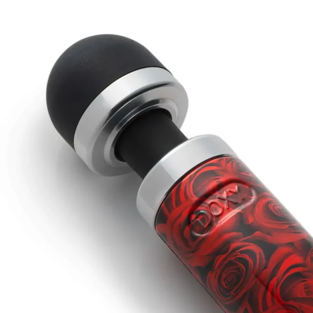 Вибромассажер Doxy Die Cast, 33 см (черный с красным)