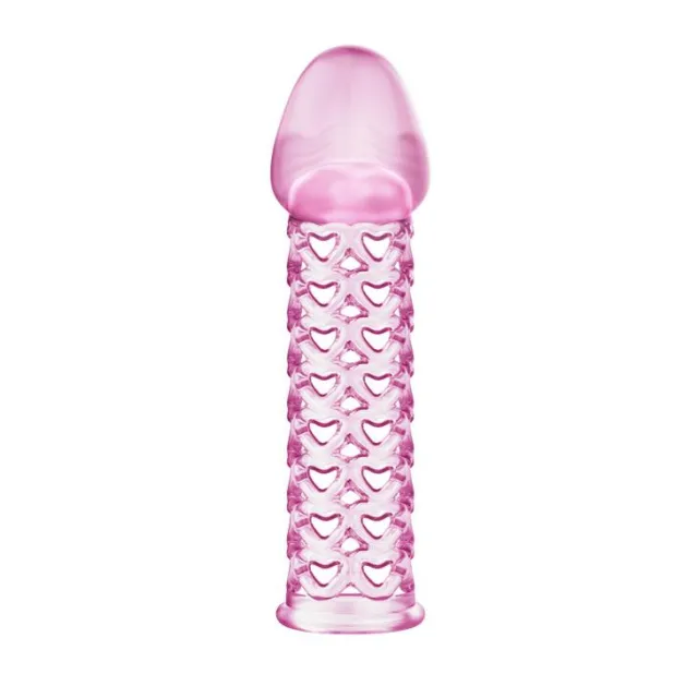 BAILE Male-Wear Net Sleeve - Nakładka na penisa, Różowy, 11.7 cm