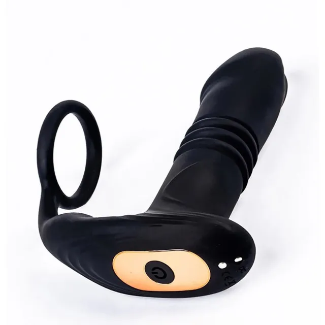 Стимулятор простати Fantasy Hades Thrusting & Vibrating, 14 см (чорний)
