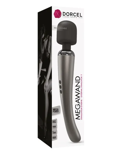 Класичний вібратор Dorcel Megawand, 29,5 см (сірий)