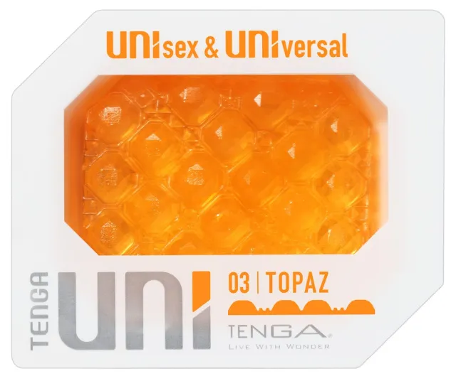 Tenga Uni 03 Topaz - Masturbator, Żółty, 8.8 cm