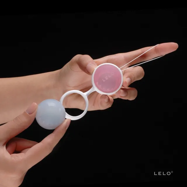 Lelo Luna Beads -, Różowy-Niebieski, 8.9 cm
