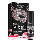 Orgie Dual Vibe! Liquid Vibrator Strawberry Gin and Tonic - Płynny wibrator, Truskawka, 15 ml