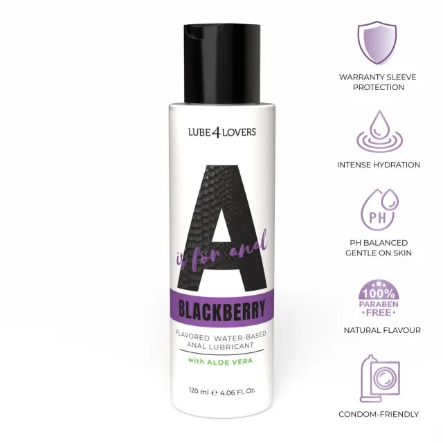 Lube4lovers A is for Anal Blackberry - Lubrykant analny, Jeżyna, 120 ml