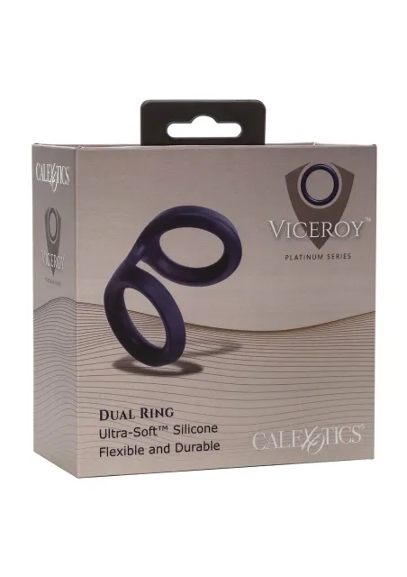 Эрекционное кольцо Calexotics Viceroy Dual Ring, 3,2 см (синий)