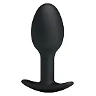 Анальна пробка Pretty Love Silicone Anal Plug, 8.4 см (чорний)
