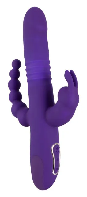 Sweet Smile Thrusting Pearl Triple - Wibrator, Fioletowy, 24, 8 cm