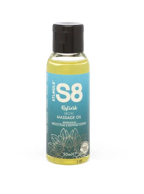 Массажное масло S8 Massage Oil French Plum & Egyptian Cotton, 50 мл