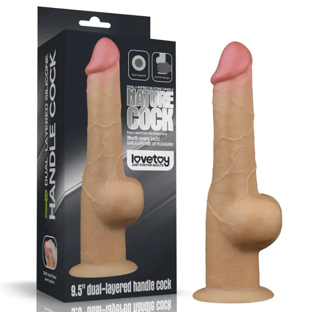 Фаллоимитатор LoveToy 9.5" Handle Cock, 25 см (телесный)