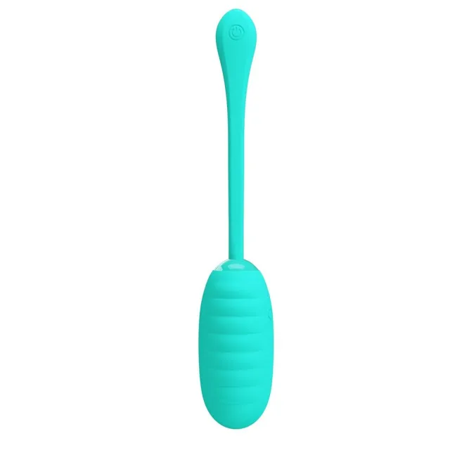 Виброяйцо Pretty Love Kirk Super Soft Silicone, 19,7 см (бирюзовый)
