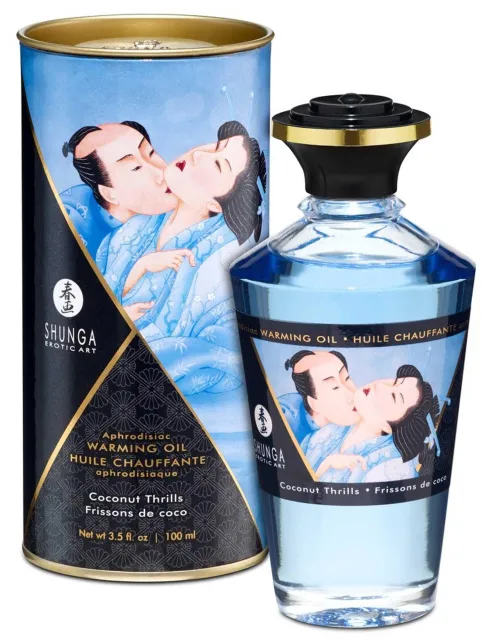 Зігрівальна масажна олія Shunga Aphrodisiac кокос, 100 мл