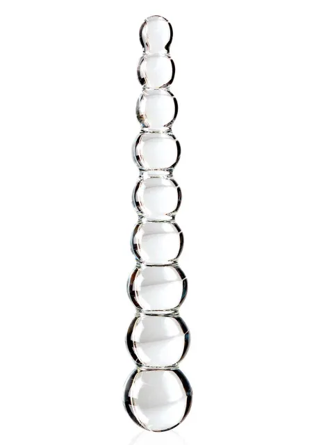 Скляне ділдо кулькове Icicles No.2, 21,5 см (прозорий)