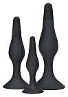 Набор анальных пробок TOYJOY Curvy Companions Kit, 3 шт (черный)