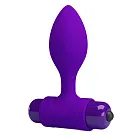 Анальна пробка Pretty Love Vibra Butt Plug, 8,6 см (фіолетовий)
