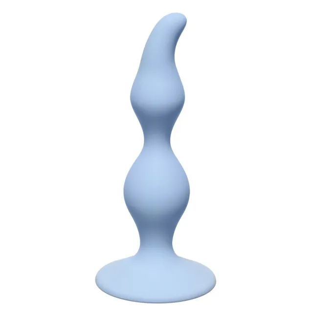 Анальная пробка Lola Games Curved Anal Plug, 12.5 см (голубой)