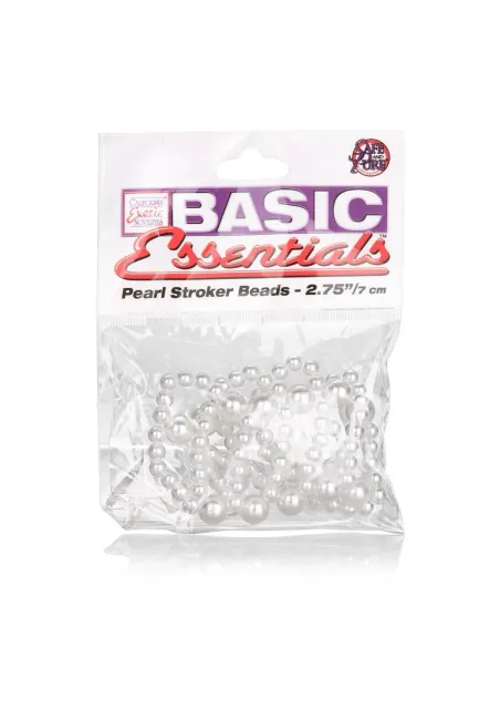 Насадка на пеніс CalExotics Basic Essentials Pearl Stroker Beads, 7 см (білий)