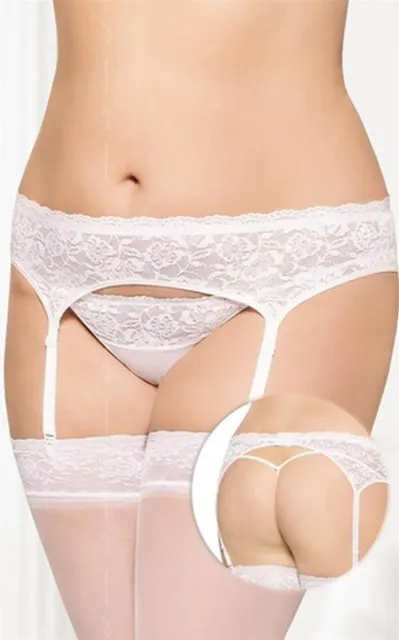 Комплект SoftLine Garterbelt 3305, S/M (белый)