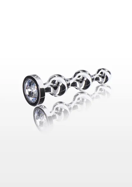 Анальный стимулятор Anal Play Diamond Star Beads M, 11.7 см (серебристый)