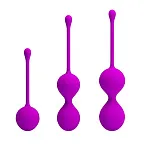 Набір вагінальних кульок Pretty Love Kegel Balls, 3 шт (фіолетовий)