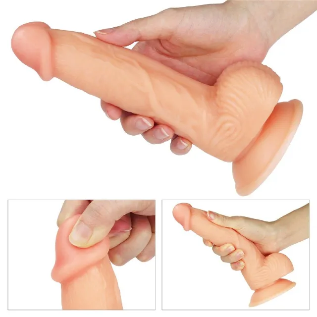 Lovetoy The Ultra Soft Dude - Realistyczne dildo, W kolorze cielistym, 20 cm