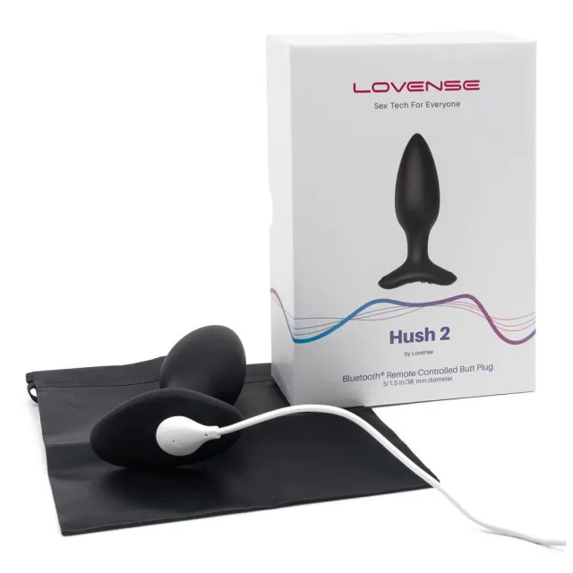 Lovense Hush 2 S - Korek analny, Czarny, 12, 2 cm, S