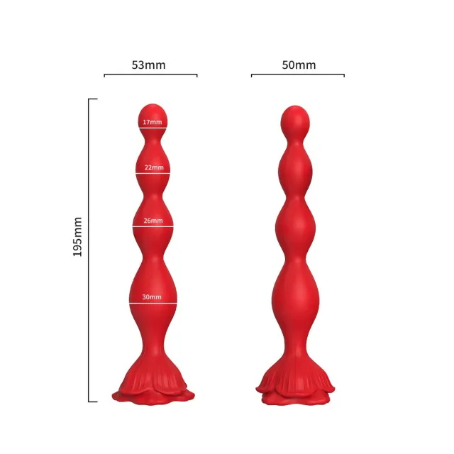 Анальная пробка Rosestick Red, 19.5 см (красный)