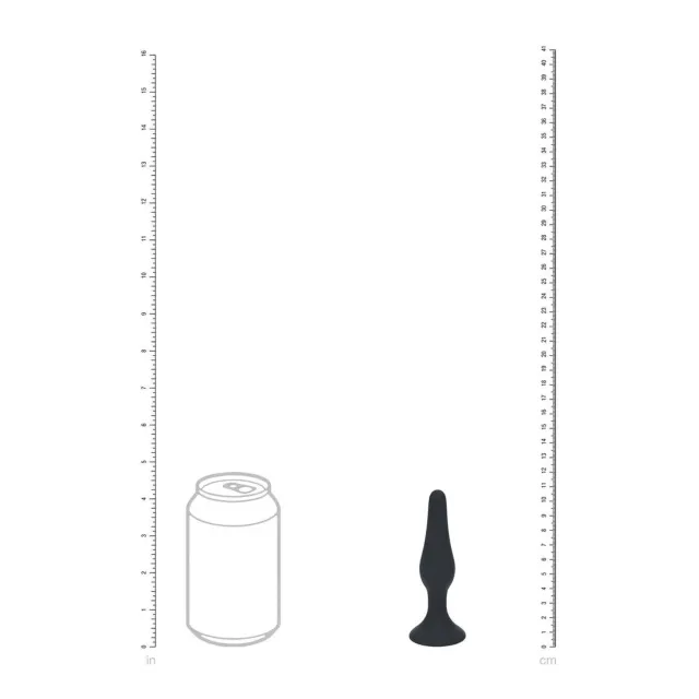Анальная пробка Levelz Slim Anal Plug S, 10.5 см (черный)