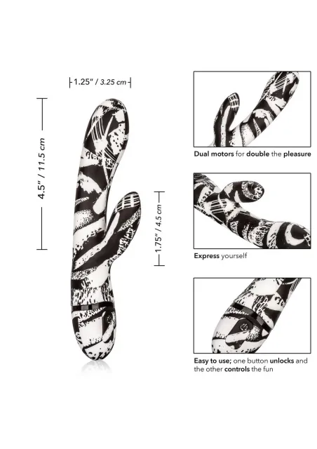 CalExotics Hype Dual Wand - Wibrator królik, Multi, 20 cm
