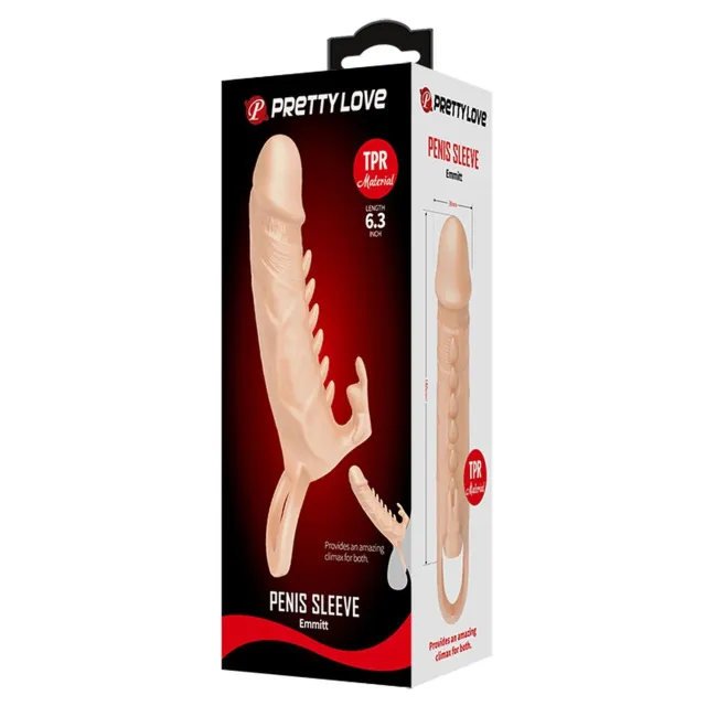 Насадка на пенис LyBaile Penis Sleeve Emmitt,16 см (телесный)
