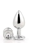 Dream Toys Gleaming Love Silver Plug Large - Korek analny, Srebro, 9.5 cm
