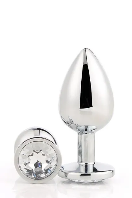 Анальная пробка Dream Toys Gleaming Love Silver Plug Large, 9.5 см (серебристый)