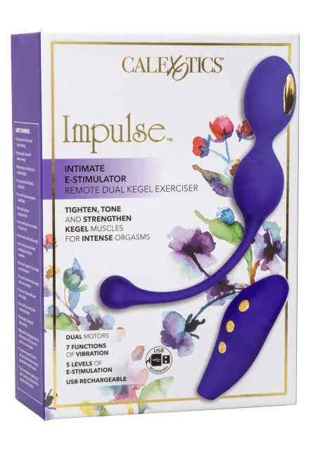 Вагінальні кульки CalExotics E-stim Dual Kegel Exerciser, 19,7 см (фіолетовий)