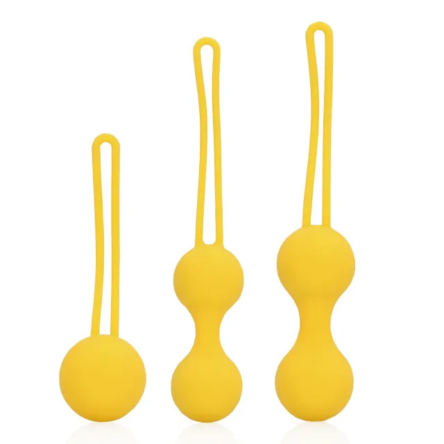 Набор вагинальных шариков Loveline Kegel Ball Exercise Set, 3 шт (желтый)