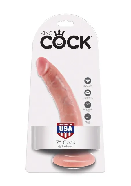 Фаллоимитатор на присоске Pipedream King Cock 7, 18 см (телесный)