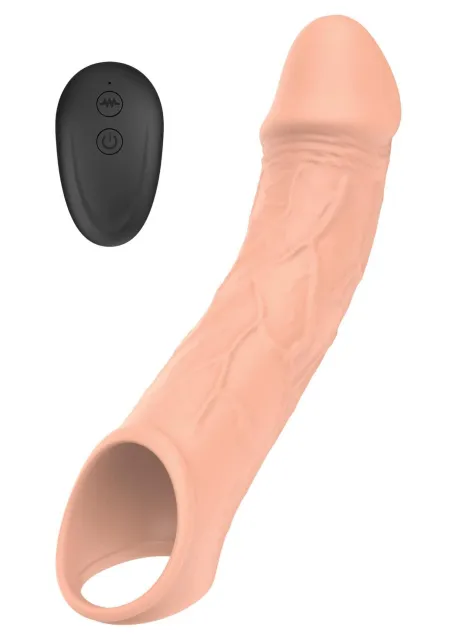 Насадка на пенис B-Series Magic Stymulator Vibrating Extension, 20 см (телесный)