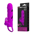Насадка на пенис Pretty Love Vibrating Penis Sleeve, 14 см (фиолетовый)