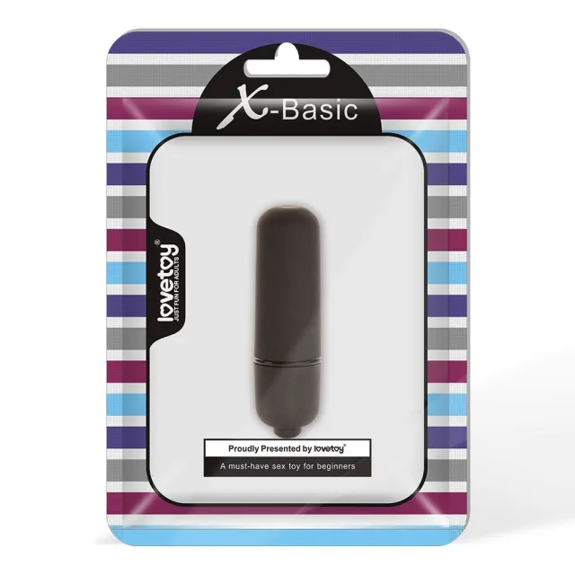 Вібратор X-Basic Bullet Mini One Speed, 5,9 см (чорний)