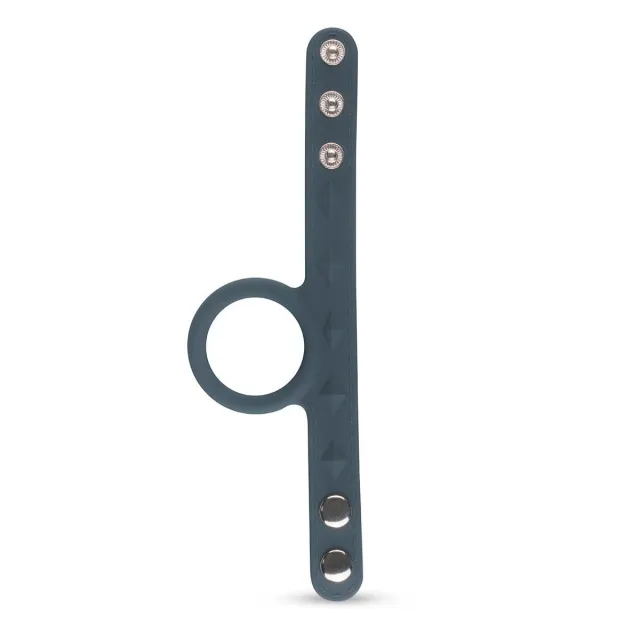 Ерекційне кільце Boners Cock & Ball Strap, L (сірий)