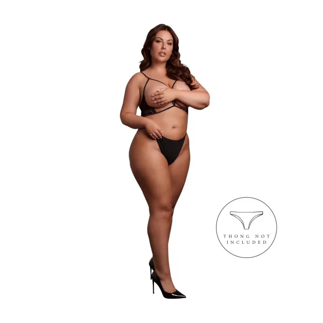 Бюстгальтер Le Désir Open Cup Triangle, Plus Size (черный)