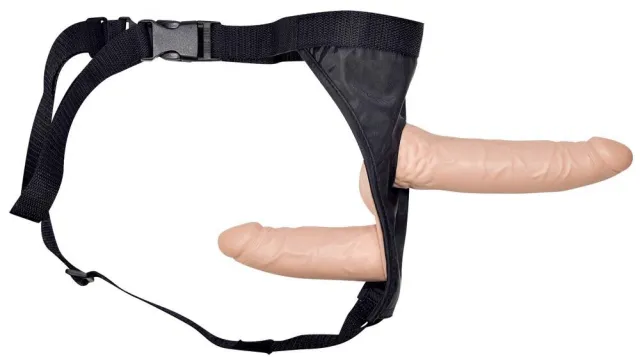 Подвійний страпон для жінок Orion Double Dong Strap-On, 19 см (тілесний)