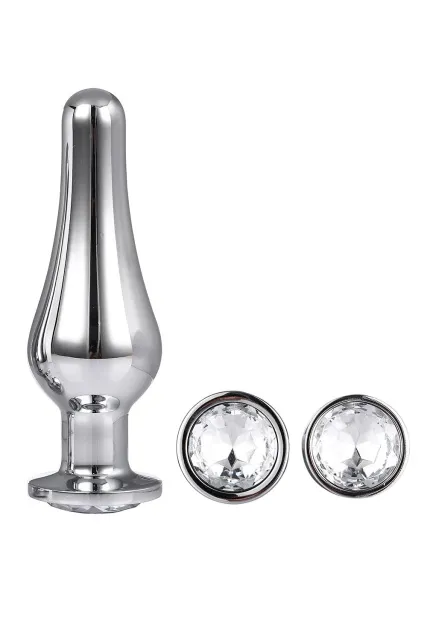 Анальная пробка Gleaming Love Pleasure Plug Set, 3 шт (серебристый)