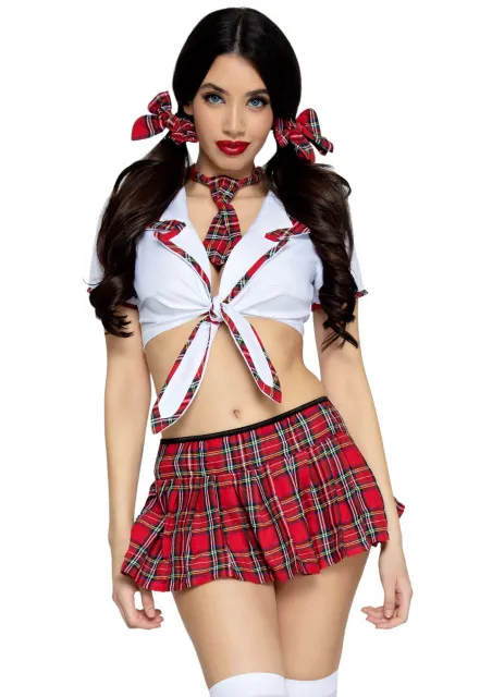 Еротичний костюм Leg Avenue Miss Prep School, M/L (мульті)