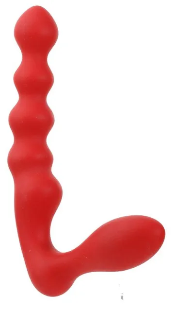 Dream Toys Purrfect Silicone - Strapon, Czerwony, 19 cm